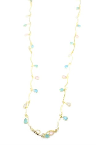 Taşlı Y Kolye - Altın