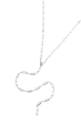 Taşlı Y Kolye - Gümüş