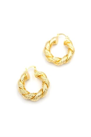 Burgu Halka Küpe - Altın Burgu Halka Küpe - Altın