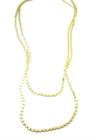 Ezme Zincir Kolye - 90cm - Altın Ezme Zincir Kolye - 90cm - Altın