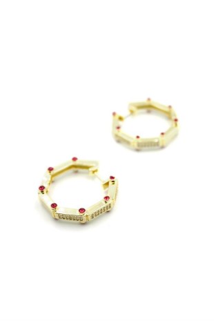 Taşlı Serenay Küpe - Altın Taşlı Serenay Küpe - Altın