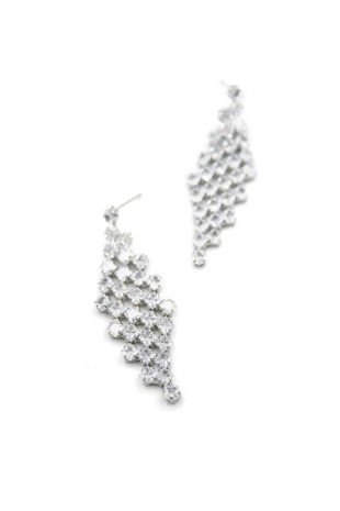 Zirkon Taşlı Küpe - Gümüş