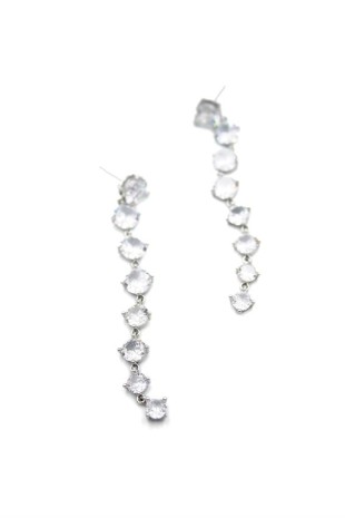 Zirkon Taşlı Küpe - Gümüş