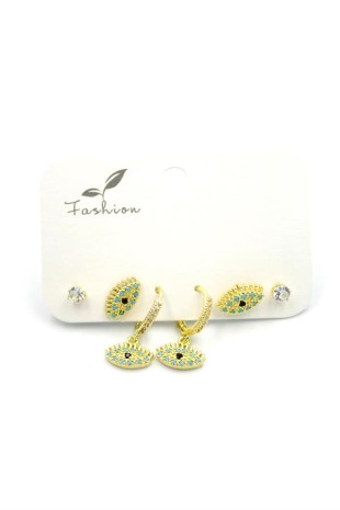 Çoklu Göz Küpe - Altın Çoklu Göz Küpe - Altın