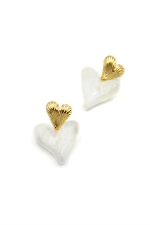 Kalp Küpe - Altın Kalp Küpe - Altın