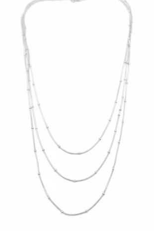 Top Boncuk Zincir Kolye - Gümüş