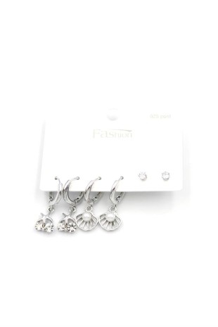 Çoklu İnci Küpe - Gümüş Çoklu İnci Küpe - Gümüş