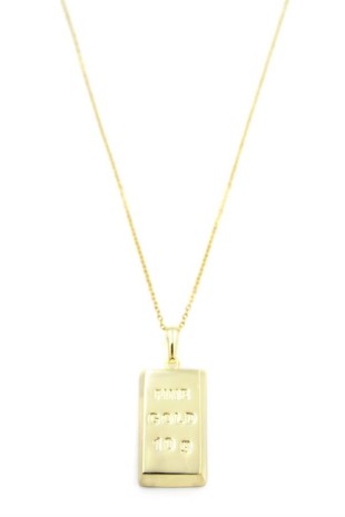 Külçe Altın Kolye - Büyük Boy - Altın