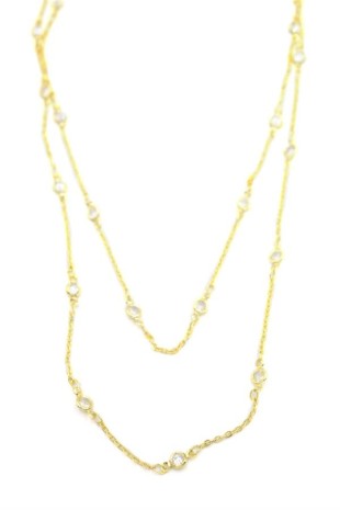 Taşlı Kolye - Altın