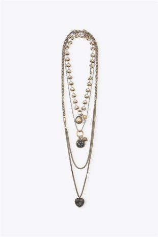 3'lü Zincirli Kolye - ÇOK RENKLİ