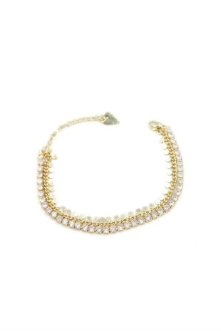 Pullu Su Yolu Bileklik - Altın