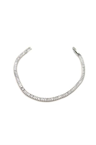 Baget Taşlı Bileklik - Gümüş