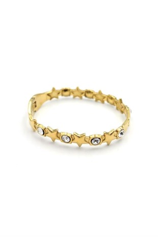 Taşlı Yıldız Bilezik - Altın