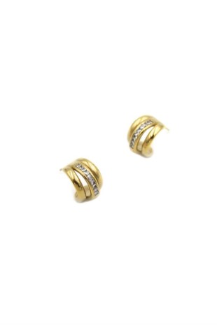 Taşlı Küpe - Altın Taşlı Küpe - Altın