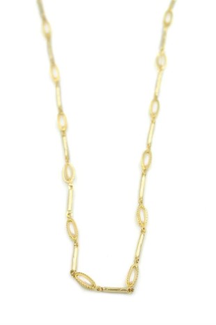 Kapsül İncili Zincir Kolye - 14K Altın