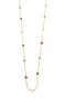 Renkli Boncuklu Zincir Kolye - Altın