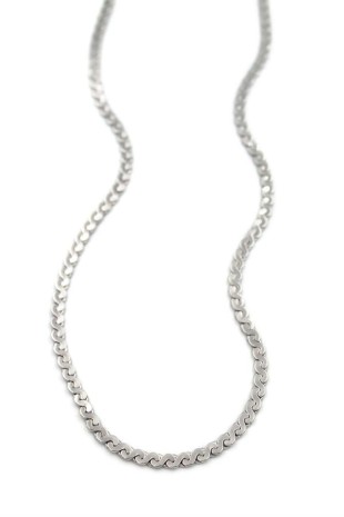 Ezme Zincir Sonsuzluk Kolye - Gümüş Ezme Zincir Sonsuzluk Kolye - Gümüş