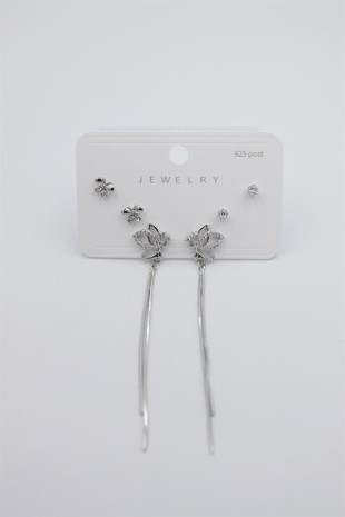 Çoklu Set Küpe - Gümüş