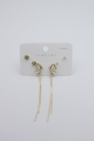 Çoklu Set Küpe - Altın Çoklu Set Küpe - Altın