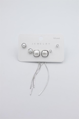 Çoklu Set Küpe - Gümüş