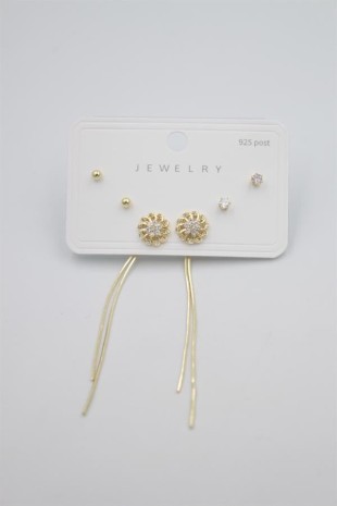 Çoklu Set Küpe - Altın Çoklu Set Küpe - Altın