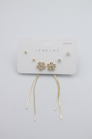 Çoklu Set Küpe - Altın Çoklu Set Küpe - Altın