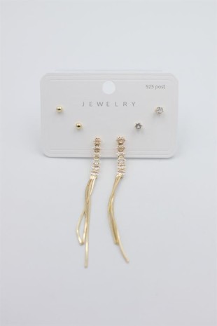 Çoklu Set Küpe - Altın Çoklu Set Küpe - Altın