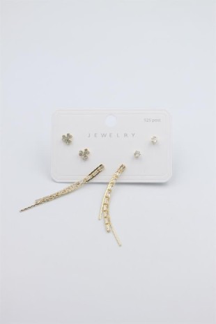 Çoklu Set Küpe - Altın Çoklu Set Küpe - Altın