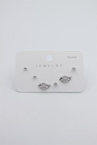 Çoklu Set Küpe - Gümüş