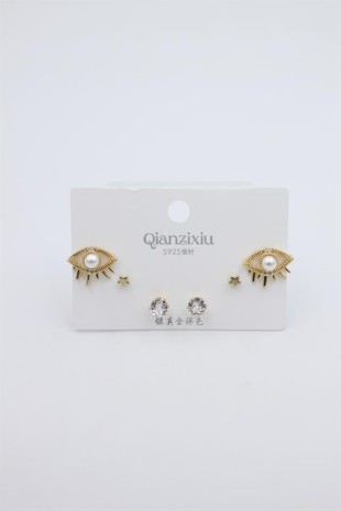 Çoklu Set Küpe - Altın Çoklu Set Küpe - Altın