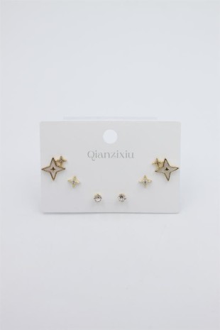 Çoklu Set Küpe - Altın Çoklu Set Küpe - Altın