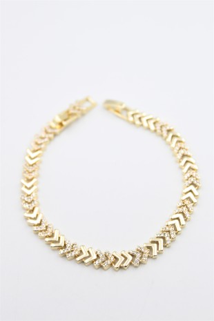 Taşlı Bileklik - Altın