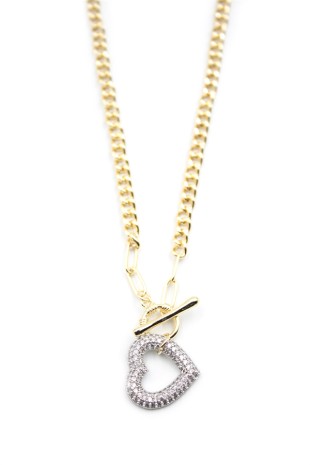 Kalp Zincir Kolye - Altın