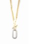 Taşlı Zincir Kolye - Altın