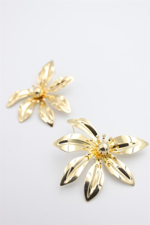 Yaprak Küpe - Altın Yaprak Küpe - Altın