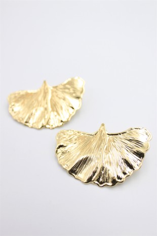 Yaprak Küpe - Altın Yaprak Küpe - Altın