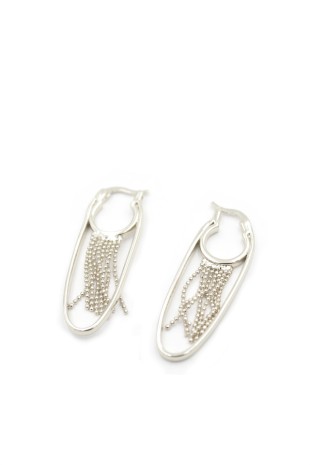 Zincir Sallantılı Küpe - Gümüş Zincir Sallantılı Küpe - Gümüş