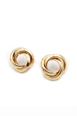 Metal Örgü Küpe - Altın Metal Örgü Küpe - Altın