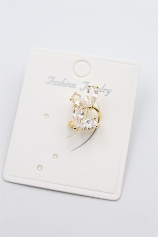 Taşlı Kıkırdak Küpe - Altın Taşlı Kıkırdak Küpe - Altın