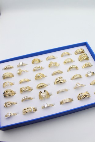 36'lı Xuping Yüzük Seti - Altın 36'lı Xuping Yüzük Seti - Altın