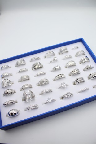 36'lı Xuping Yüzük Seti - Gümüş 36'lı Xuping Yüzük Seti - Gümüş