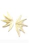 Metal Yaprak Küpe - Altın