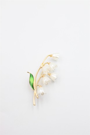 Kardelen Broş - Altın Kardelen Broş - Altın