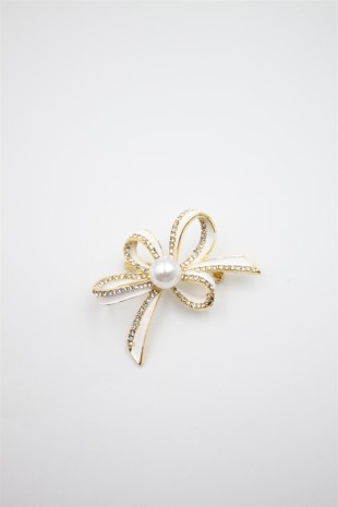 Çiçek Broş - Altın