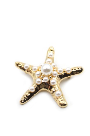 Deniz Yıldızı Broş - Altın