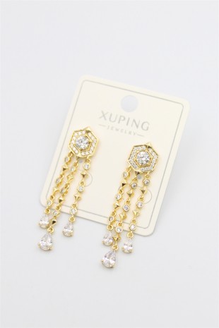 Taşlı Küpe - Altın Taşlı Küpe - Altın