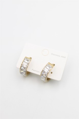 Taşlı Küpe - Altın Taşlı Küpe - Altın