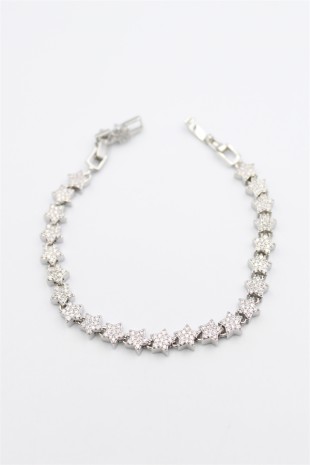 Yıldız Taşlı VİP Bileklik - Gümüş Yıldız Taşlı VİP Bileklik - Gümüş