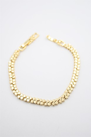 Yıldız Taşlı VİP Bileklik - Altın Yıldız Taşlı VİP Bileklik - Altın