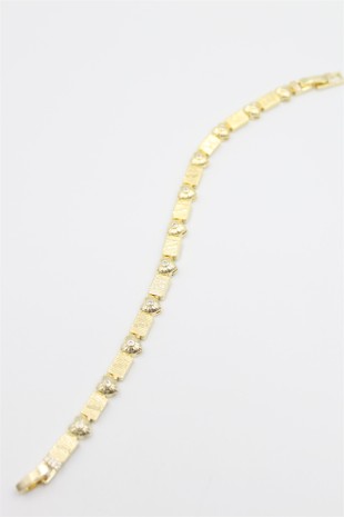 Taşlı Vip Bileklik - Altın Taşlı Vip Bileklik - Altın